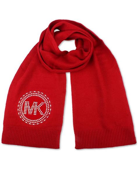 michael michael kors mirror stud hat & scarf gift set|Michael Kors Mirror Stud Charm Scarf and Beanie Set, Red.